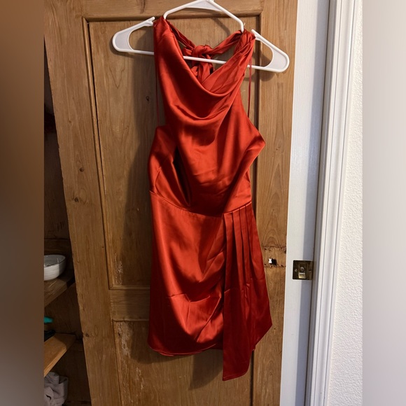 House of Harlow 1960 Burnt Orange satin Dress - Picture 1 of 5